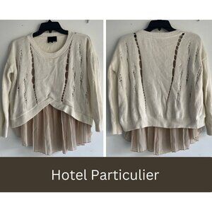 Hotel Particulier Cream and Tan Blouse Sweater - 22570